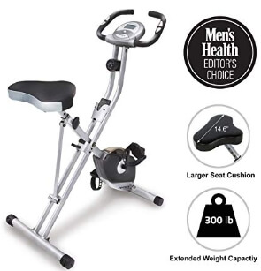 Exerpeutic Folding Magnetic Upright Exercise Bike